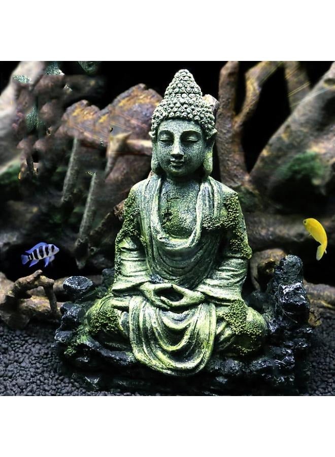 Aquarium Buddha Statue Decorations Ancient Buddha Statue Decor Underwater Landscape Hideaway Fish Tank Scenery Ornaments - Image 4