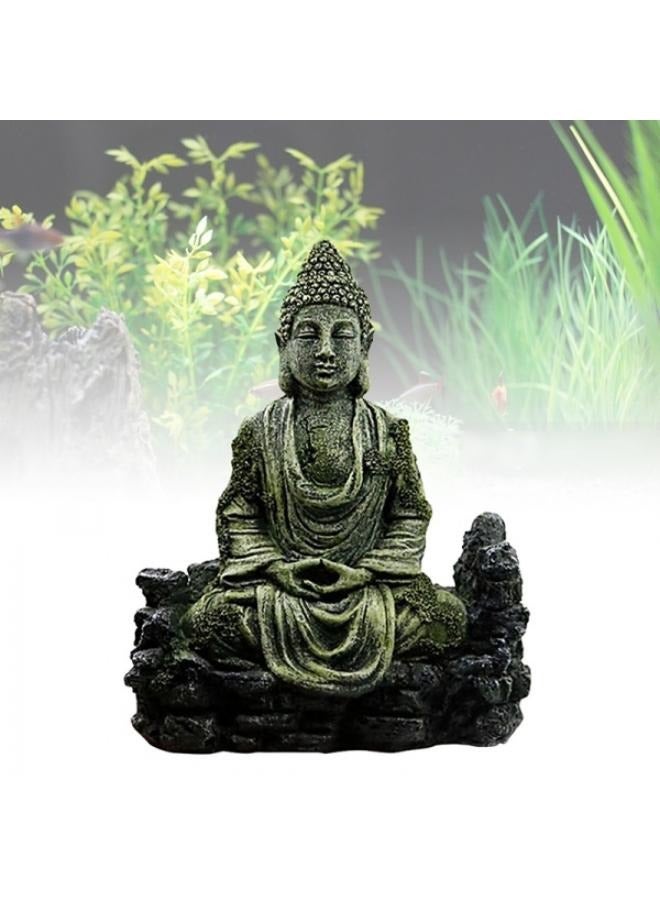 Aquarium Buddha Statue Decorations Ancient Buddha Statue Decor Underwater Landscape Hideaway Fish Tank Scenery Ornaments - Image 5