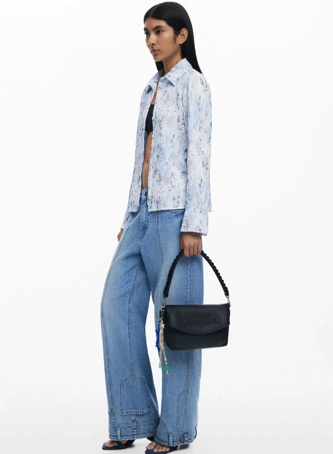 DESIGUAL Medium 3D Logo Flap Bag