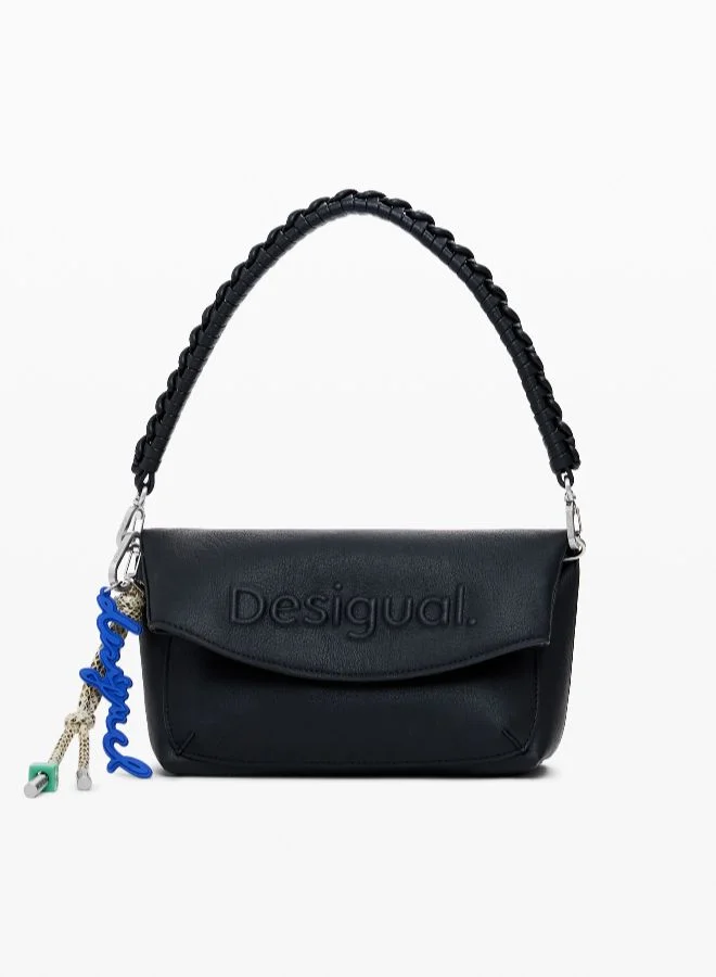 DESIGUAL Medium 3D Logo Flap Bag
