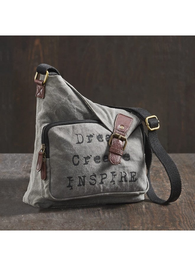 Mona B Canvas Sling Crossbody Bag with Stylish Design for Men and Women - Grey - Image 2