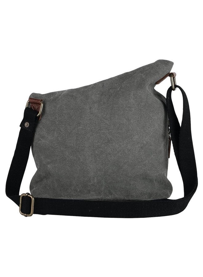 Mona B Canvas Sling Crossbody Bag with Stylish Design for Men and Women - Grey - Image 4