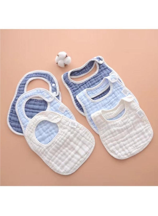 6PCS Cotton Baby Bib Set Children's Gauze Mouth Towel U-Shaped Bib - Image 2