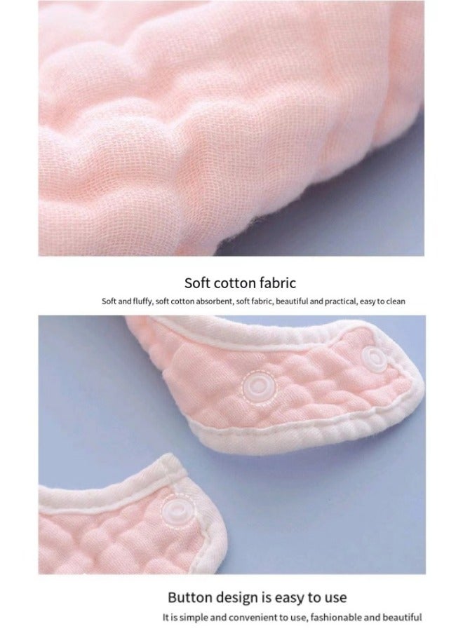 6PCS Cotton Baby Bib Set Children's Gauze Mouth Towel U-Shaped Bib - Image 3