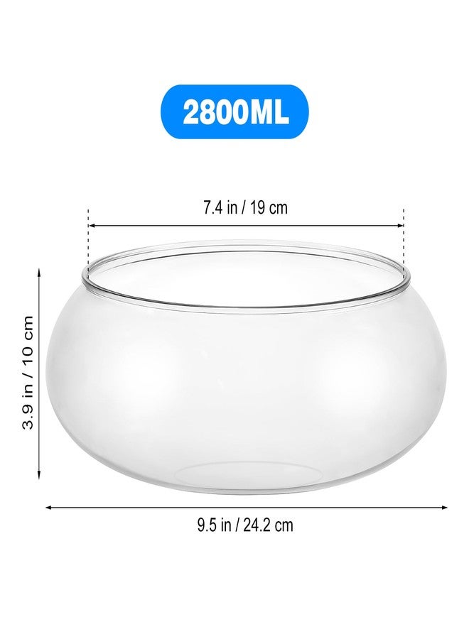 Baluue Desktop Goldfish Tank, 2800ml Transparent Aquarium Tank 9.5 Inch Multi-Function Plastic Betta Tank, Office Decor, Unbreakable, Ideal for Small Fish and Plants, Home and Office Use - Image 2