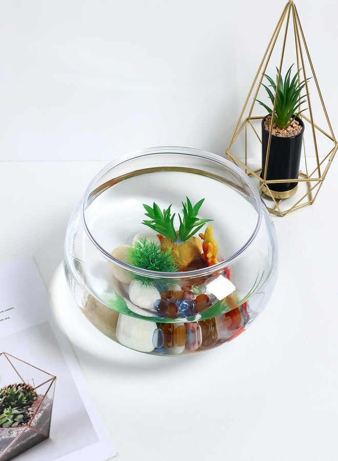 Baluue Desktop Goldfish Tank, 2800ml Transparent Aquarium Tank 9.5 Inch Multi-Function Plastic Betta Tank, Office Decor, Unbreakable, Ideal for Small Fish and Plants, Home and Office Use - Image 3