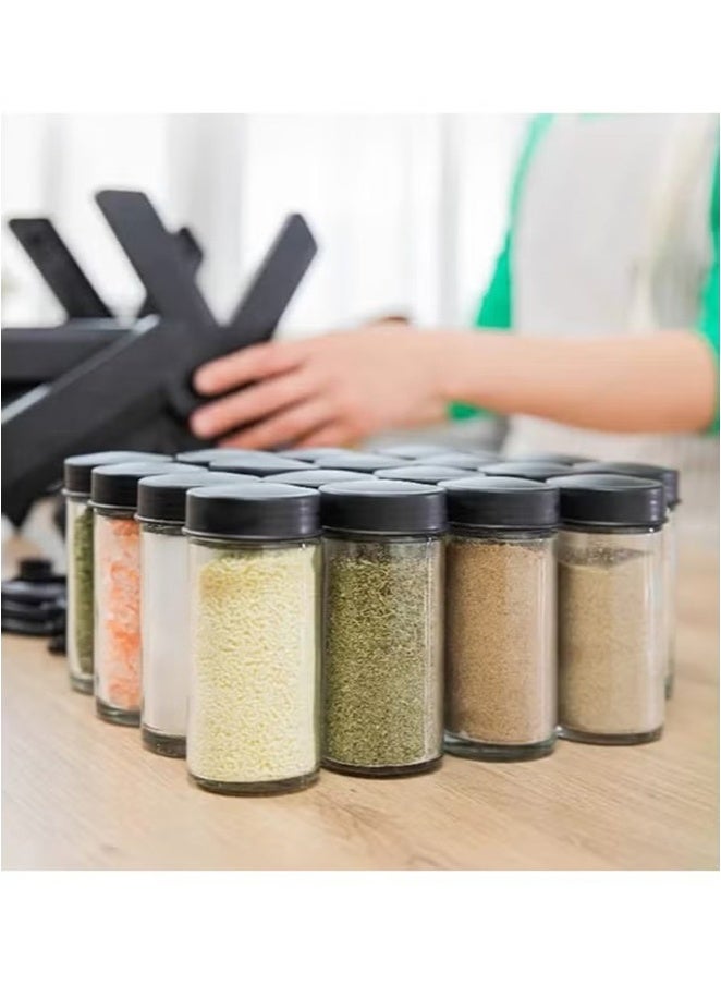 JOGAMS 360 Rotating Spice Rack Organizer with 18 Spice Jars Seasoning Rack Tower for Kitchen Countertop Storage and Organization - Image 5