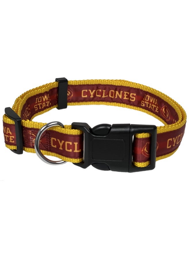 بتس فيرست طوق Pets First Collegiate PET الجديد، طوق كلاب Iwa State Cyclones، مقاس صغير. أفضل ألوان الفرق الرياضية للكلاب والقطط. طوق لامع وملون للكلاب والقطط، مرخص من الرابطة الوطنية لرياضة الجامعات (NCAA). - Image 1