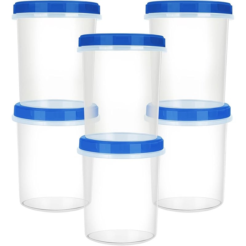 Atecare Soup Containers with Twist Top Lids, Heavy Duty Airtight Plastic Containers for Lunch, Salad, Soup, Leftover, Ice Cream, BPA Free Stackable Freezer Containers 【6 Pack-32 oz】 - Image 1