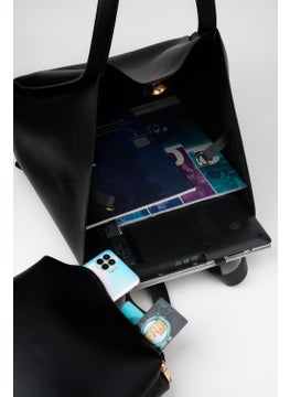 Tekno Trust Women's Black Suede Bag Black  - Image 3
