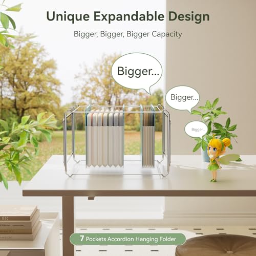 EcoStash Wheat Straw Expanding Hanging File Folders, File Organizer, 1.2" Accordion Pockets, Large Capacity, Letter Size for Filing Cabinet, 100% BPA Free, Return to Nature, Healthy Living-UN Blue - Image 5
