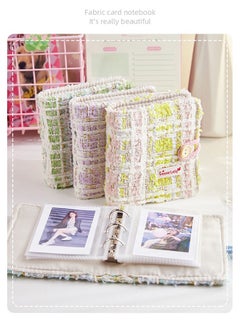 Mini Photo Album Chanel Style Linen Fabric Memory Photo Album Holds 20Pcs 3-Inch Photos for Kids, Adults, and Weddings (Green) - pzsku/Z8D401976D556743D816BZ/45/_/1722803471/b8801d50-0a4b-45bf-b72a-a475d66ca724