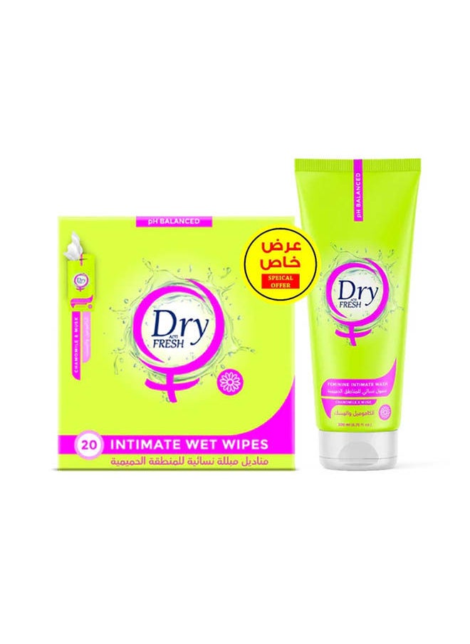 Dry - Feminine Wash Chamomile & Musk + Intimate Wet Wipes  Special Offer - Image 1