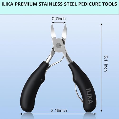 ILIKA Toe Nail Clipper for Ingrown or Thick Toenails, Heavy Duty Toenail Trimmer Nail Clipper Pedicure Tool with Long Handle and Soft Grip for Seniors - Image 4
