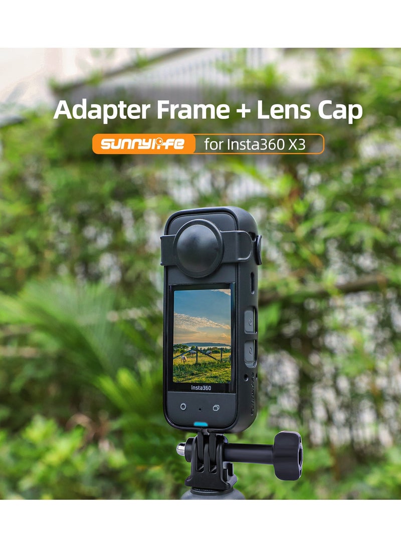 Zikra Cover for Insta360 X3, Protective Frame Cage Lens Guard Cover, Camera Screen Protector Cover Cap Aluminum Housing Cage Camera Accessories Kit - Image 5