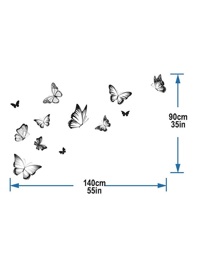 نيبمينينت ملصق جداري بشكل فراشات باللون الأبيض والأسود-مقاس متوسط, طراز STA-161 أسود 50x70سنتيمتر - Image 2
