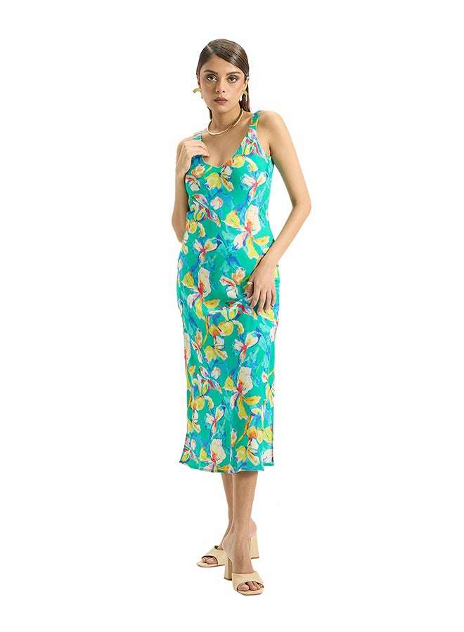 Virgio VIRGIO 100% Viscose Floral Midi Dress - Image 5