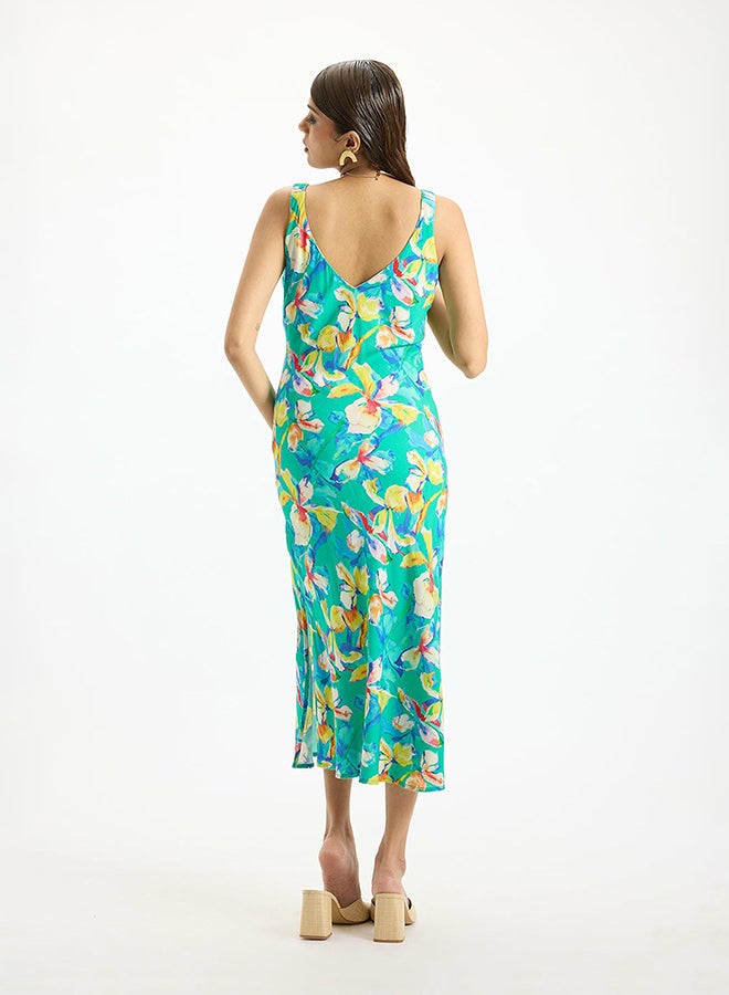 Virgio VIRGIO 100% Viscose Floral Midi Dress - Image 4