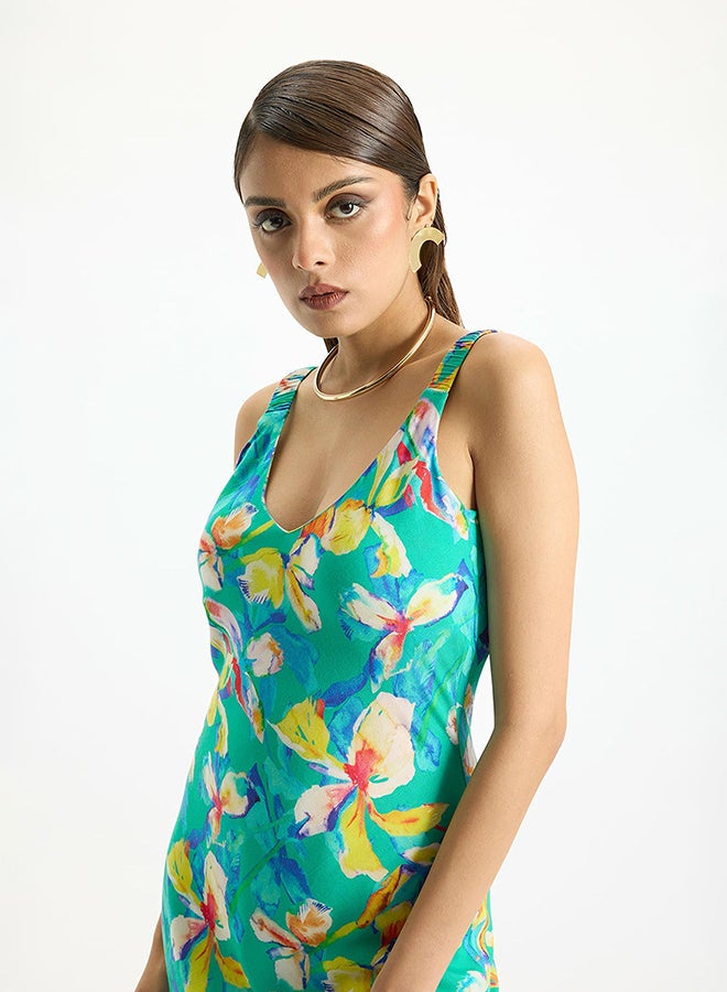 Virgio VIRGIO 100% Viscose Floral Midi Dress - Image 3