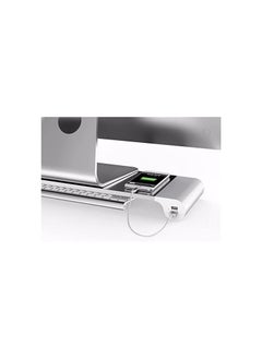 ALUMINUM Aluminum Monitor Stand Space Bar for Laptop iMac MacBook Air Pro Stand Holder Dock Desk 4 Port USB charger  - Image 2