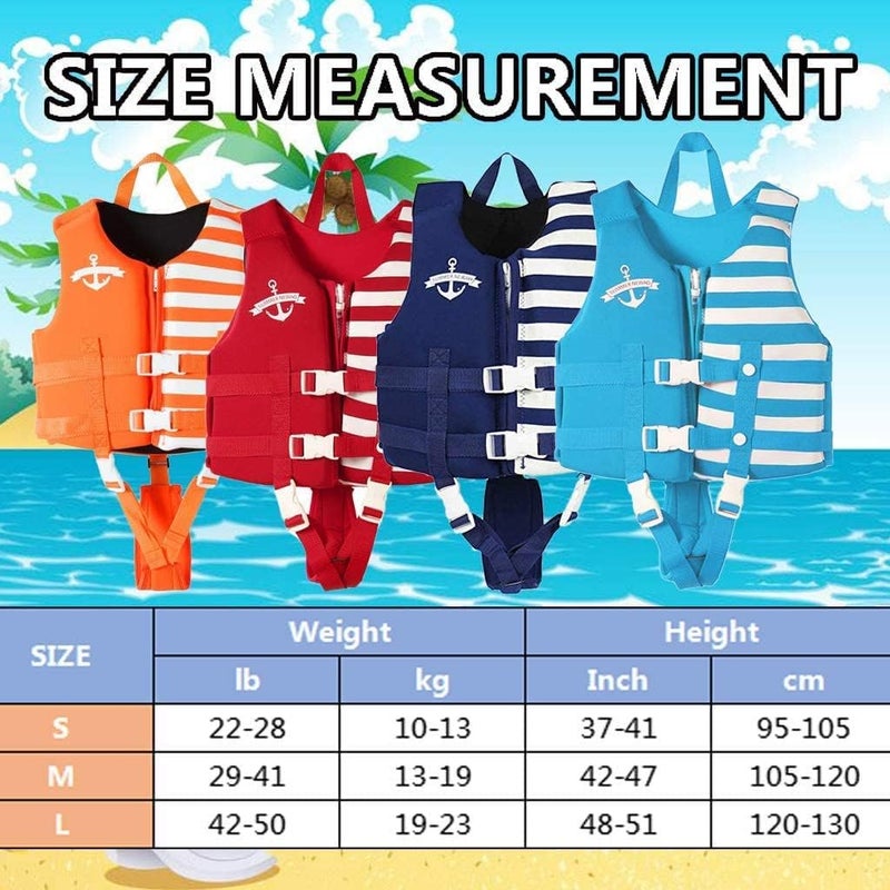 klarako Kids Swim Vest, Children Swimming Jacket Float Swimsuit Buoyancy Vest Training Swim Jacket with 3 Safety Buckle - Image 3