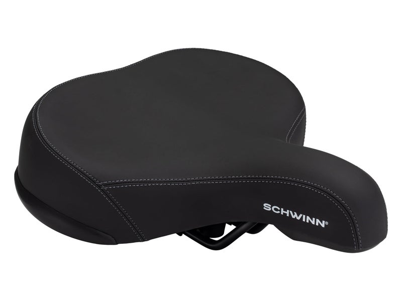 Schwinn Cruiser Bike Seat, Extra-Wide, Soft Foam Padded Bike Saddle, Lightweight Design, Weather-Resistant Cover, Easily Attaches to Most Standard Seatposts - Image 1
