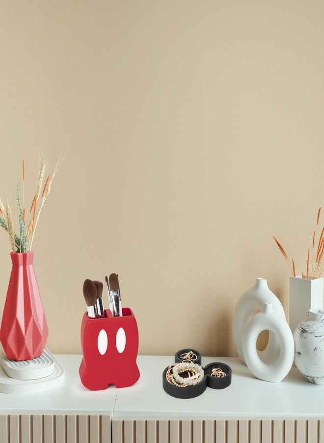 Jay Franco Disney Mickey Mouse Bathroom Accessories - 2 Piece Black & Red Resin Bathroom Décor and Storage Set Includes Toothbrush Holder and Soap Dish Set - Image 4