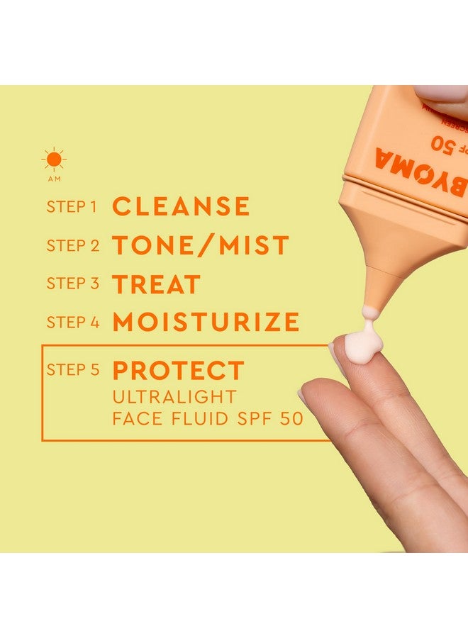 بيوما سائل بيوما للوجه بعامل حماية 50 - واقي شمس خفيف الوزن للغاية لجميع ألوان البشرة - توهج مضيء، بدون بقع بيضاء - مرطب بعامل حماية من الشمس يقوي حاجز البشرة - 1.69 أونصة سائلة - Image 5