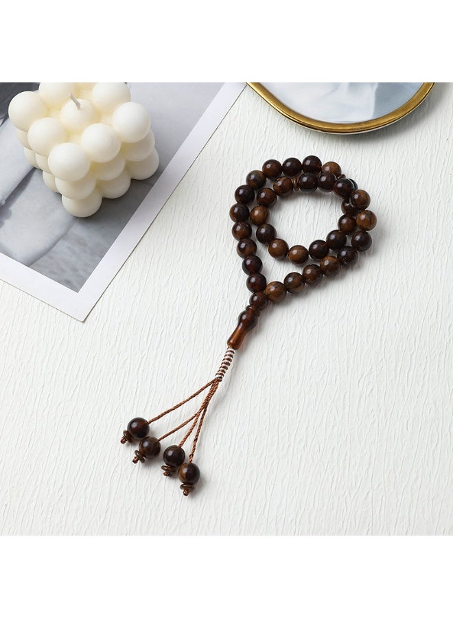 NIBEMINENT 33 Muslim Prayer Beads Dark Coffee/12mm 