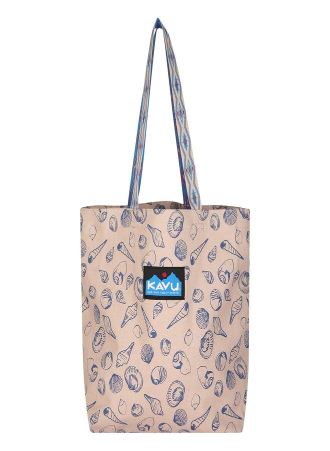 KAVU Typical Tote Classic Shoulder Strap Canvas Market Bag - Shell Life - Image 1