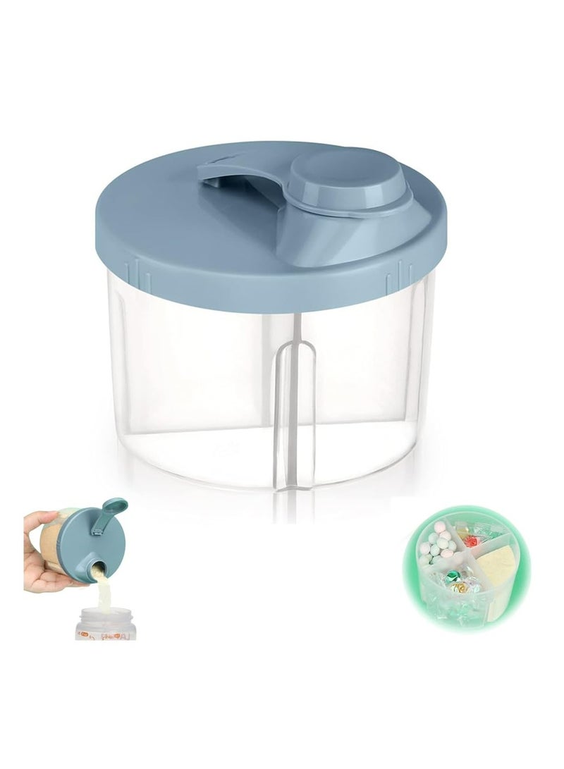 CMGTYYD Baby Formula Dispenser,Non-Spill Rotating 4-Compartment Formula Container,Milk Powder Dispenser with Snap-On Lid,Baby Feeding Travel Storage Container Large Capacity Formula Container - Image 1
