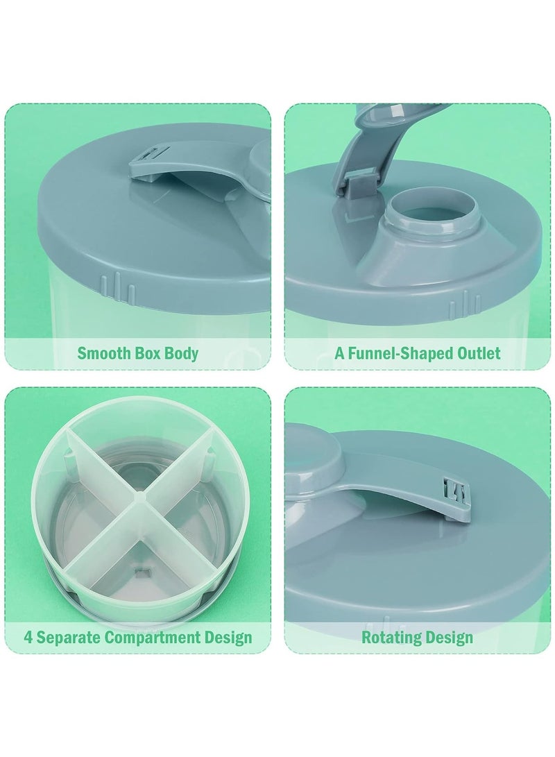 CMGTYYD Baby Formula Dispenser,Non-Spill Rotating 4-Compartment Formula Container,Milk Powder Dispenser with Snap-On Lid,Baby Feeding Travel Storage Container Large Capacity Formula Container - Image 4