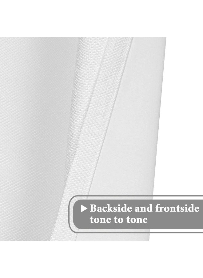 H.VERSAILTEX Room Darkening Linen Curtain for Bedroom/Living Room Extra Wide Blackout Curtains 100 x 96 Inches for Patio Glass Door, Primitive Textured Thick Linen Burlap Look Fabric, Pure White - Image 5