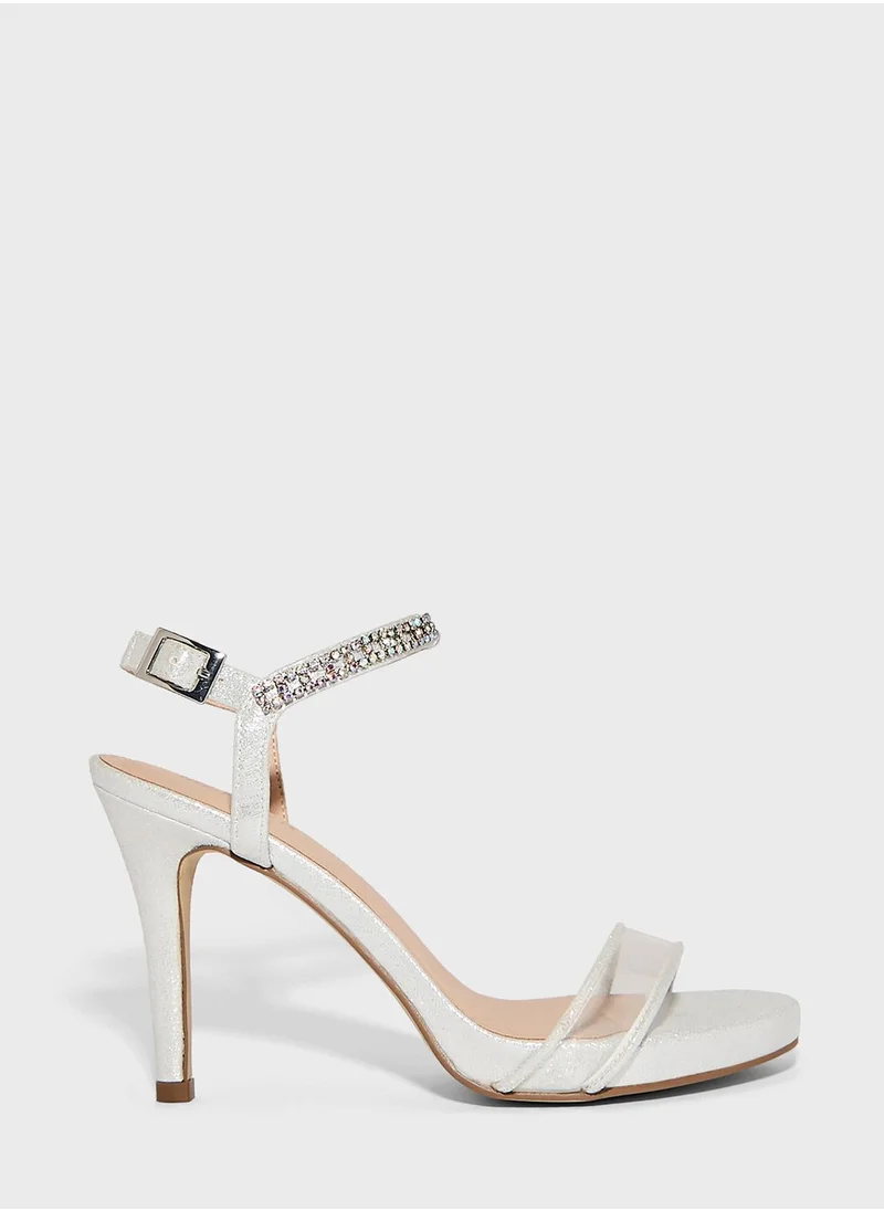 منبور Open Toe Strap High Heel Sandals