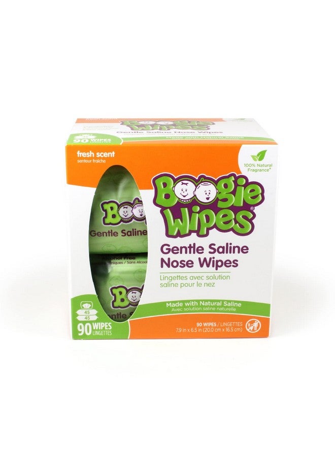 Boogie Boogie Wipes, Saline Wipes for Baby & Kids, Nose Booger Wipes for Allergy Relief, Face, Hand & Body, Made with Vitamin E, Aloe and Natural Saline, Fresh Scent, 45 Count (Pack of 2) - Image 2