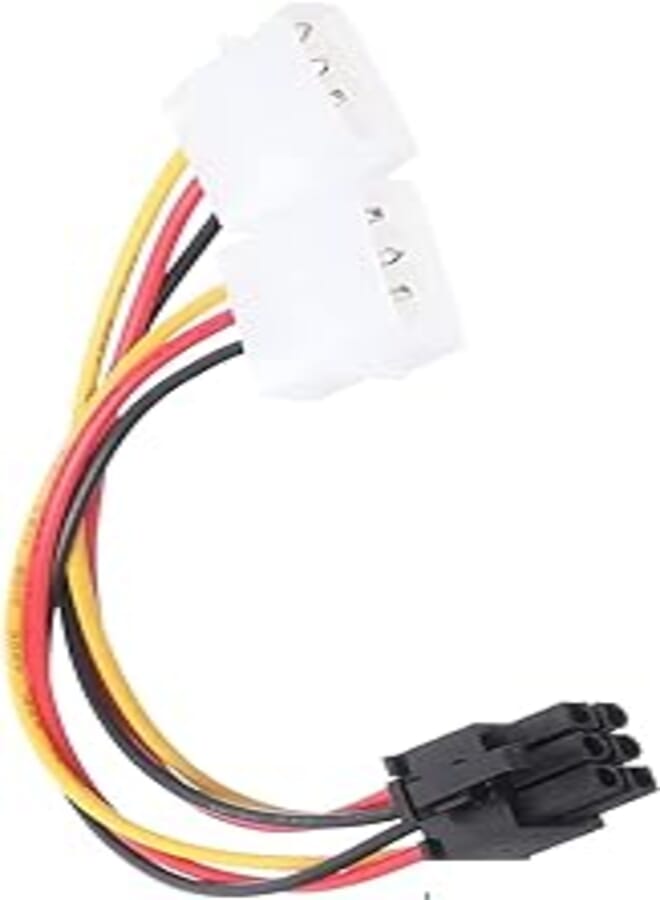 Keendex 1939 ide cable, 4 pin male to 2-6 pin male - multi color