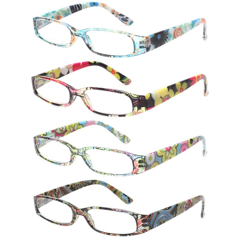 Kerecsen Womens Reading Glasses 4 Pairs Ladies Fashion Spring Hinge Readers 4 Pack Mix 45 - Image 2
