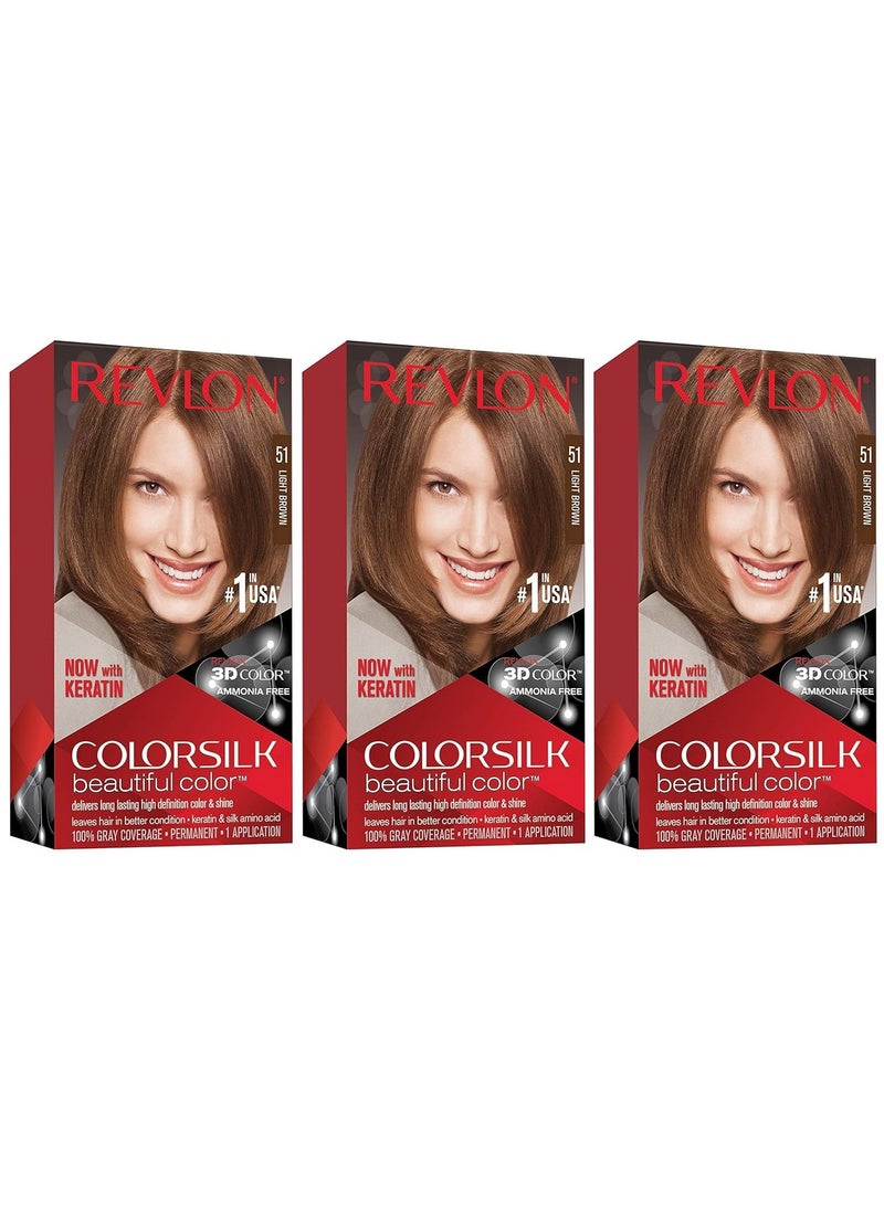 ريفلون كولورسيلك لون جميل، بني فاتح، 3 قطع - Image 1