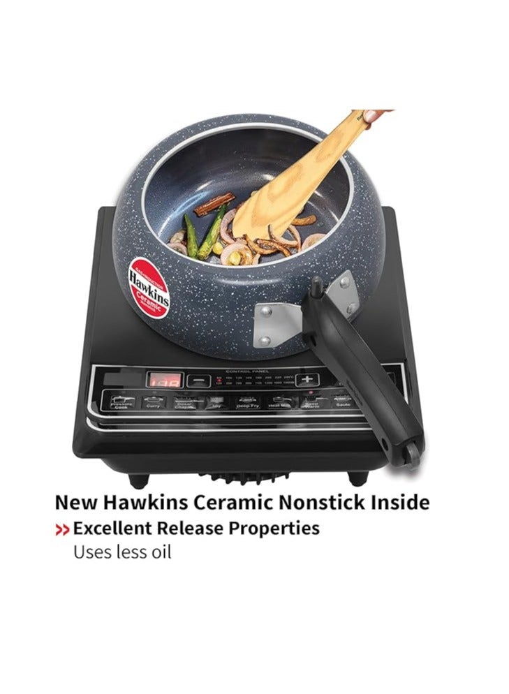 Hawkins Hawkins 2 Litre Ceramic Nonstick Pressure Cooker, Induction Inner Lid Cooker, Granite Contura shaped Cooker, Best Cooker, Blue (ICC20)  - Image 3