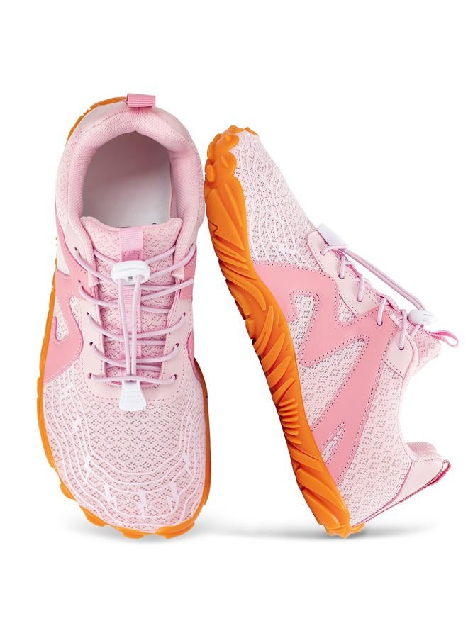 ELETON Hike Barefoot Shoes Womens Men Footwear,Pro-Healthy&Non-Slip Water Shoe for Women Men, Wide Toe Running Shoes Boots Sneakers Unisex, Pink-new, 8.5 Women/7 Men - Image 1
