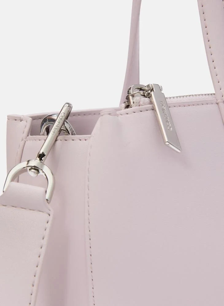 CALVIN KLEIN Logo Deatiled  Attachable Strap Tote