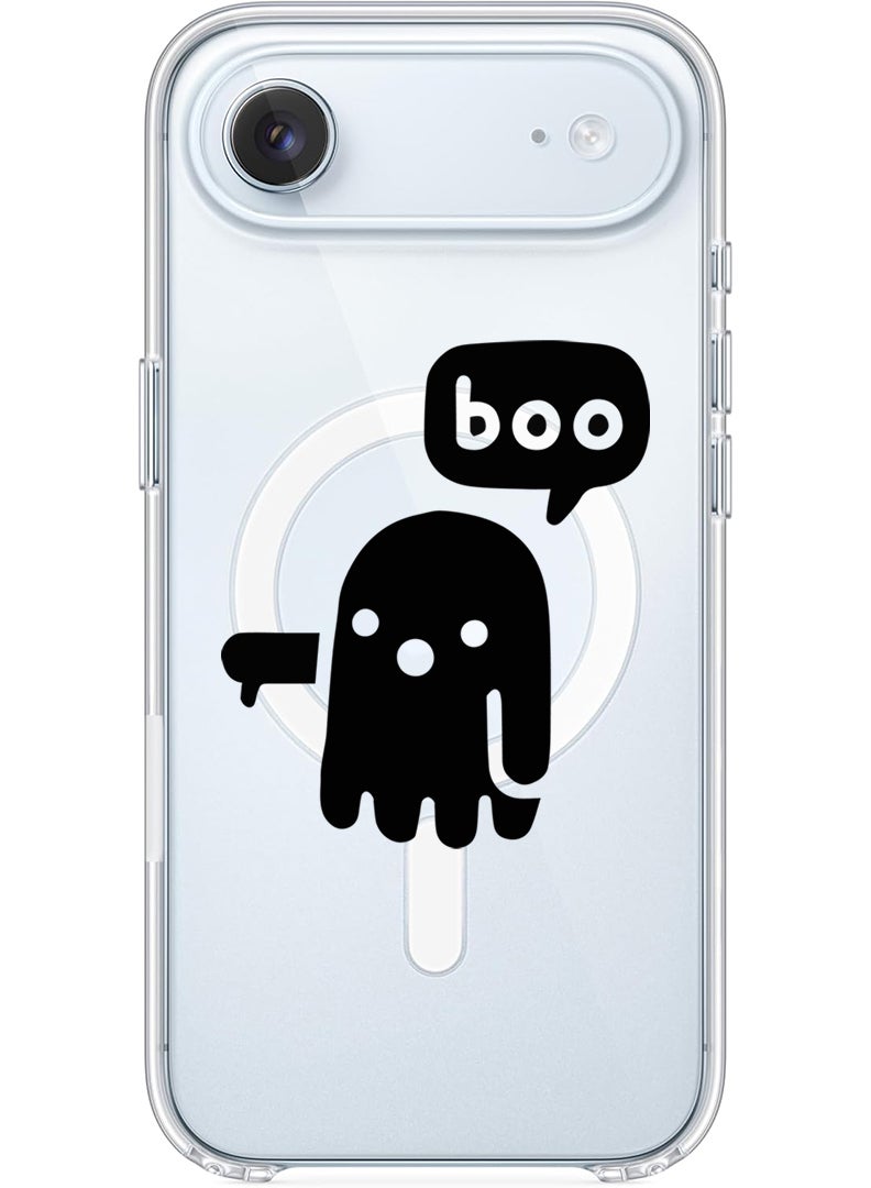 Theodor Magnetic Case for Apple iPhone 17 Air Compatible with MagSafe Wireless Charging, Shockproof Phone Bumper Cover - Boo - Black - Image 1