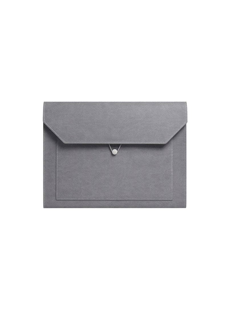 SYOSI PU Leather A4 File Folder, Document Holder, 2 Pockets Portfolio Envelope Folder Case, with Elastic String 3/4 Inch Expansion, File Organizer Filing Envelope Portfolio Case for Office Stationery - Image 1