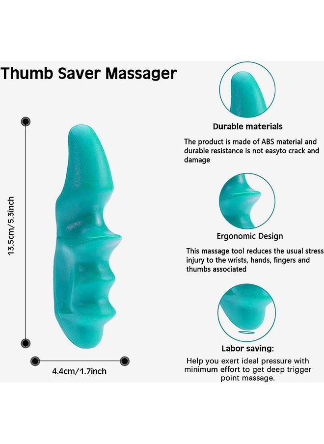HS 2PCS Massage Tools For Back And Neck, Manual Trigger Point Massage Tool And Thumb Massager For Full Body Deep Tissue Massage, Stress Relief And Muscle Recovery, Stress Relief Gua Sha  - Image 2