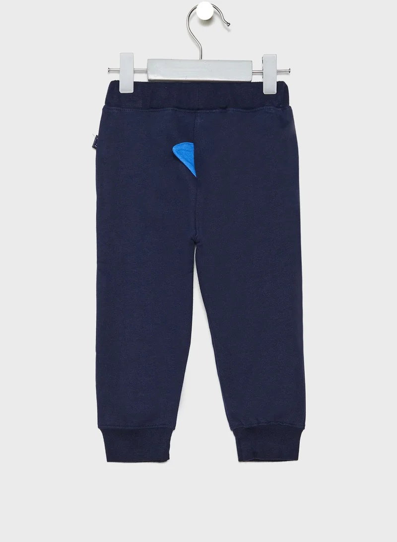 JoJo Maman Bebe Kids Shark Applique Sweatpants