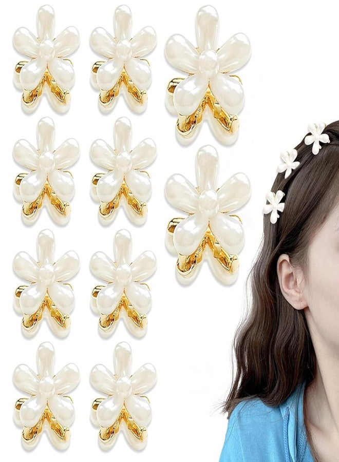 مشابك شعر صغيرة فاخرة على الطراز الكوري مزينة باللؤلؤ، مع علبة تخزين، بتصميم زهور، إكسسوارات شعر مزخرفة للنساء والفتيات (عبوة من 12 قطعة) - Image 1
