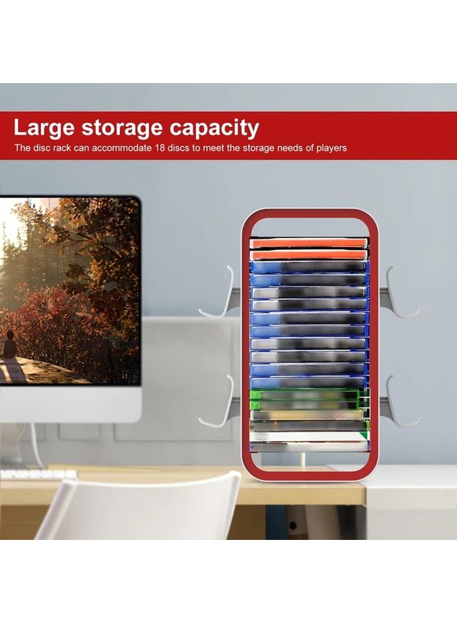 Black Gaming Storage Tower For PS5 PS4 Xbox Series And Switch OLED 2 In 1 Organizer - Image 3