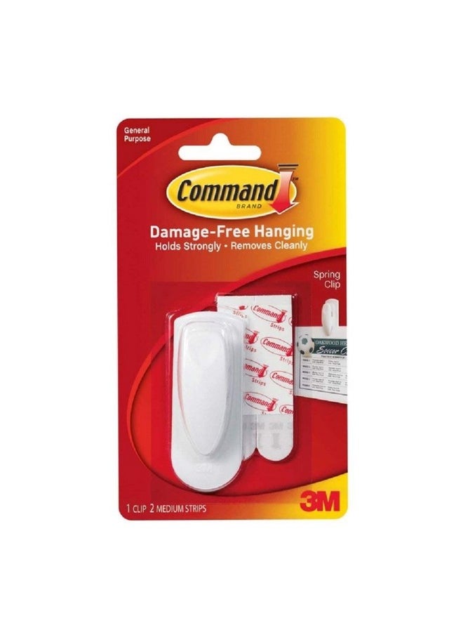 Command Spring Clip 1 Clip And 2 Adhesive (6 Pack) 