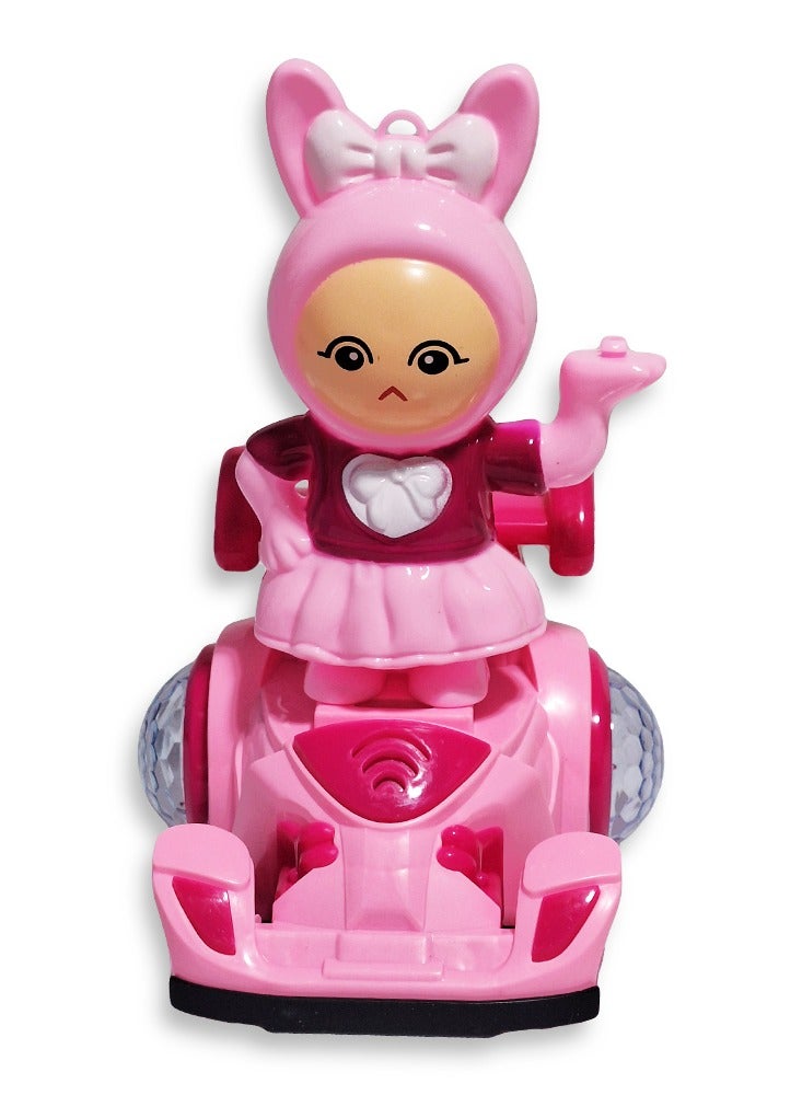Ramadan Lantern, Great Musical Action Toy for Kids, Dancing Ramadan Lantern with Cartoon Characters on Luminous Moving Car Cute Ramadan Lanterns, New Ramadan Lantern Toy for Kids, Model NO.02-14, Pink - Image 1
