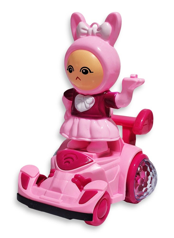 Ramadan Lantern, Great Musical Action Toy for Kids, Dancing Ramadan Lantern with Cartoon Characters on Luminous Moving Car Cute Ramadan Lanterns, New Ramadan Lantern Toy for Kids, Model NO.02-14, Pink - Image 4